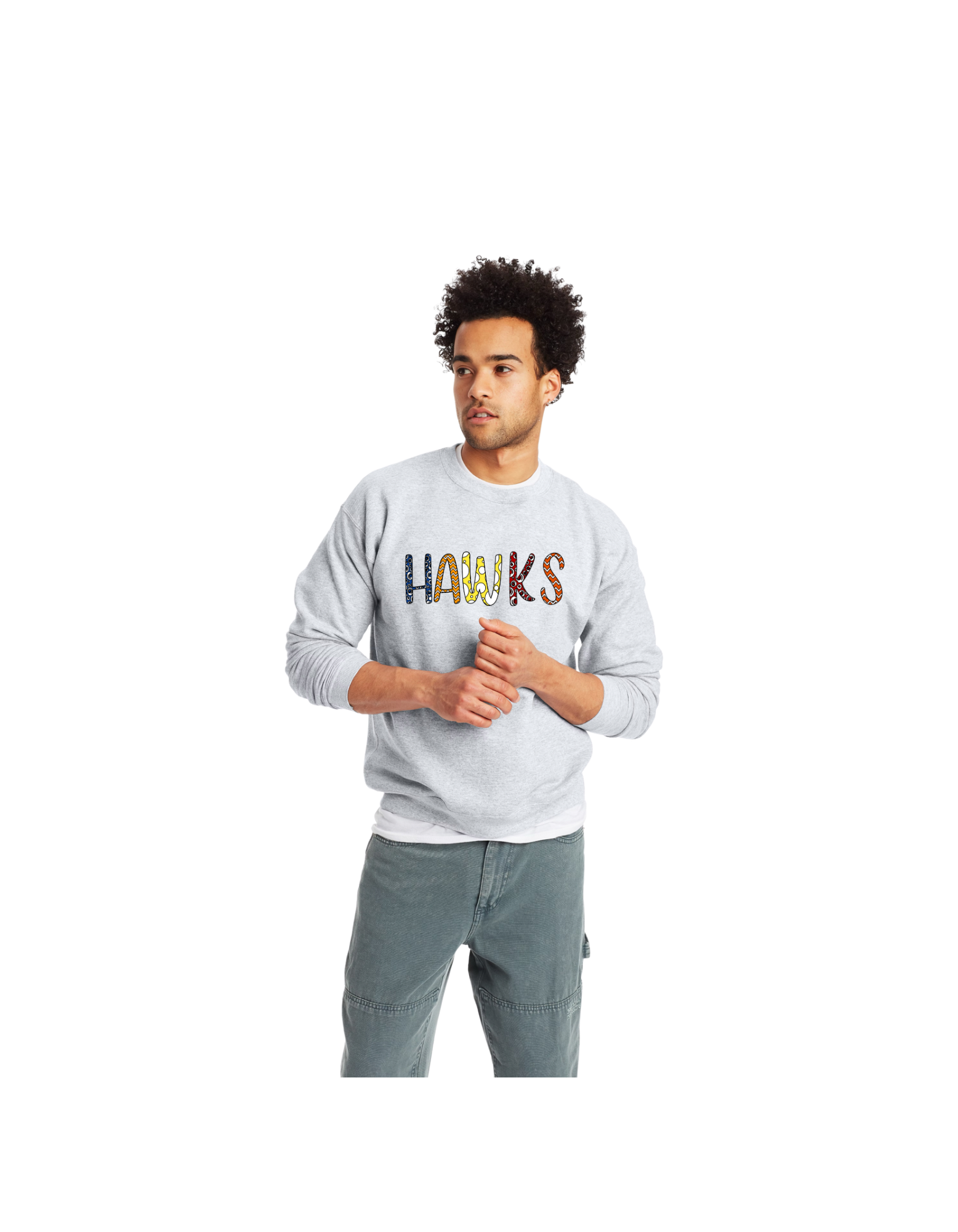 Hawks Sweatshirt (blue dots)