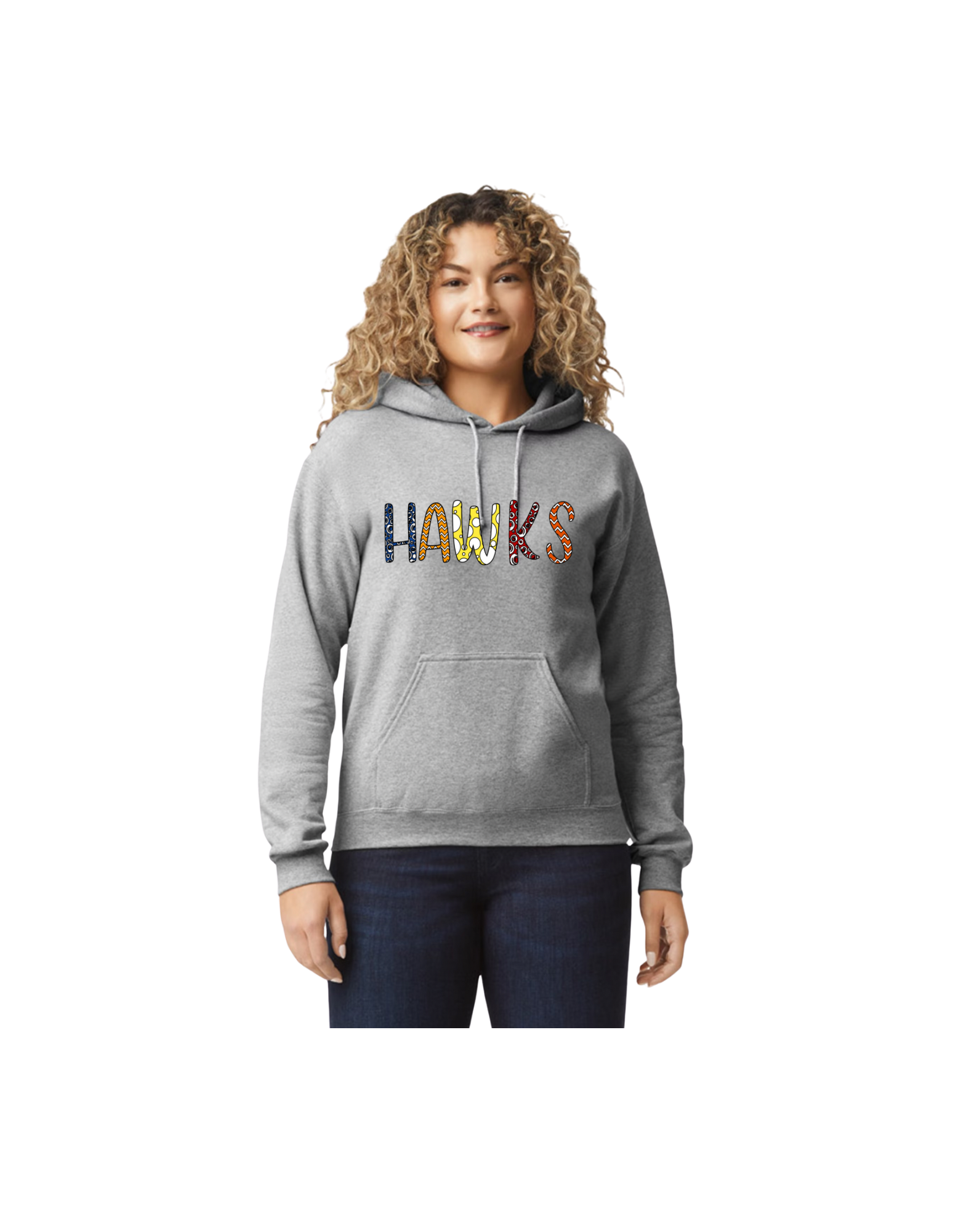 Hawks Hoodie (blue dots)